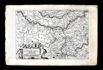 1696 Jacob Colom Map La Fosse de S Marie Evgeniene Gelders Bruggen Netherlands - Image 1 of 4