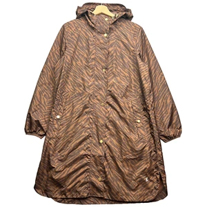 JOULES Raincoat UK 12 WAYBRIDGE Brown Waterproof Zebra Animal Print Packable - Picture 1 of 14