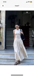 Zara viraler  Midi Rock creme mit Falten Neu Sold Out - Bild 1 von 5