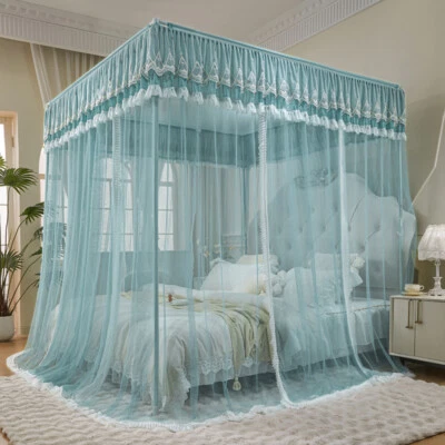 夏季床网蚊帐带管宫殿风格3门窗帘床 — 第 1/4 张图片