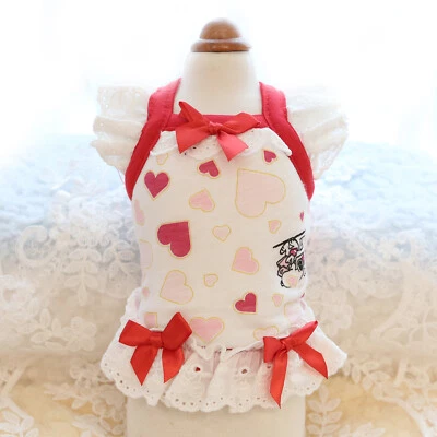 Cute Dog Pet Cat Clothes Winter Warm Cotton-padded Dress Maltese Yorkshire Vest - Image 1 of 4
