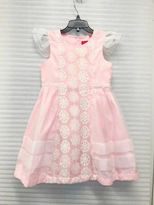 ELLE Little Girls Peach Lace Sleeveless A-Line Easter Dress | US Size 5 (110/56) - Picture 1 of 11