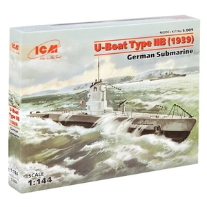 Submarino Alemán U-Boat Tipo IIB (1939) Escala Plástico Modelo Kit 1/144 ICM S009 - Imagen 1 de 10