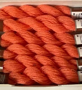 DMC Wool Embroidery Floss Broder Medicis Coral 8134 27.3yd Skein Box Of 6 - Picture 1 of 6