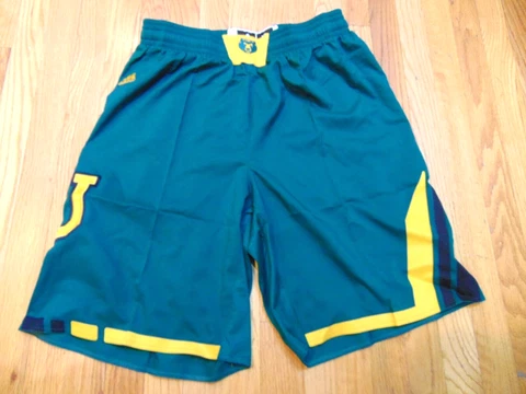 ADIDAS AUTHENTIC NCAA BAYLOR BEARS GREEN BASKETBALL GAME SHORTS XL+2" Cover