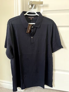 Michael Kors Men’s Midnight Short Sleeve Polo Shirt Size M NEW WITH TAG - Picture 1 of 2