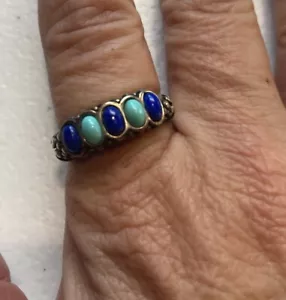 Carolyn Pollack Relios Multi Stone Sterling Silver Band Ring Size 9 - Picture 1 of 8