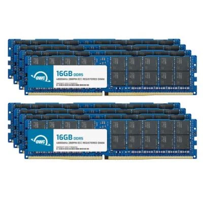 OWC 128GB (8x16GB) DDR5 4800MHz 1Rx4 ECC Registered RDIMM 288pin Memory RAM - Image 1 of 4