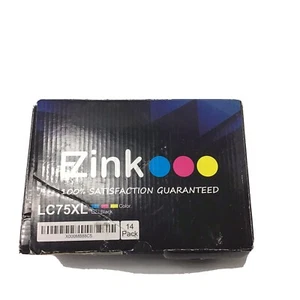 Set of 8 EZ Ink LC75XL Cartridges(2 Black,2 Pink,2 Yellow,2 Blue) - Picture 1 of 9