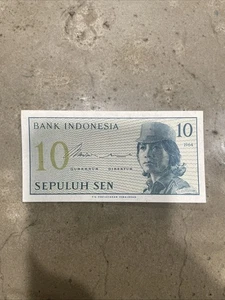 1964 BANK OF INDONESIA 10 SEPULUH SEN Bank Note In Good Condition DFO 091124 - Picture 1 of 11