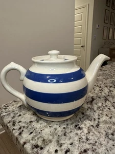 Teekanne Sadler blau gestreift - Bild 1 von 6