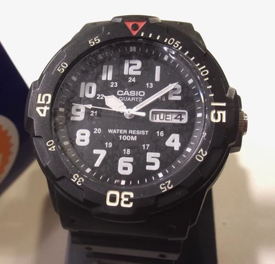 Casio MRW-200H.  Rotating bezel. Black. Quartz. 42mm. Amazon Warehouse deal. - Image 1 of 4