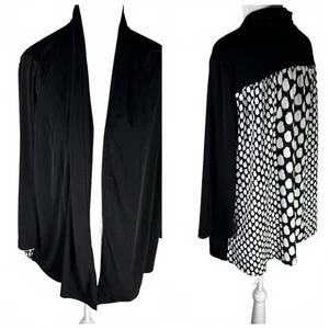 Chicos Everyday Wear Open Front Drape Tunika Polka Dot Design Gr. 2/L Reise - Bild 1 von 9