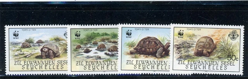 Seychelles Zil 1987 Turtles Scott # 151-4 como nuevo LH Foto 1 de 1