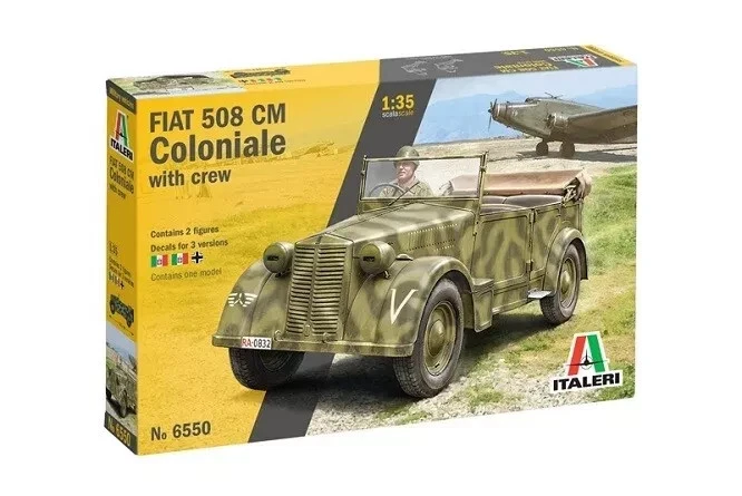 ITALERI 1:35 KIT VEICOLO MILITARE  FIAT 508 CM COLONIALE WITH CREW     ART 6550 - Immagine 1 di 1