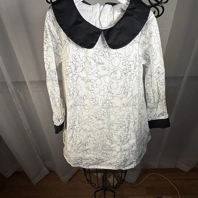 Vestido Elegante Formal Mickey Mouse Niñas Blanco y Negro Talla 4 Vestido de Navidad Foto 1 de 4