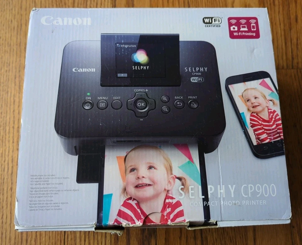 Canon SELPHY CP900 Digital Photo Dye Sublimation Printer with Box & Cables!  - Image 1 of 4