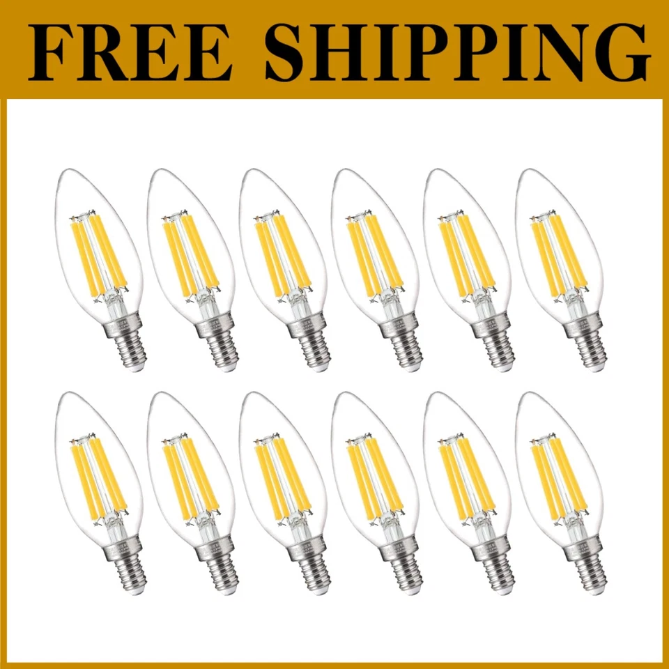 Energy Efficient Chandelier Light Bulbs - 100W Equivalent - Image 1 of 4