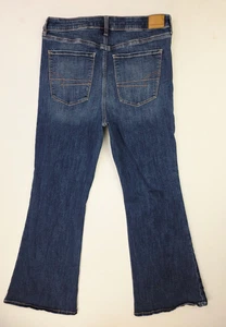 American Eagle Outfitters Größe 14 Damen 32" Schrittlänge super hoher Bund Schlagjeans - Bild 1 von 13