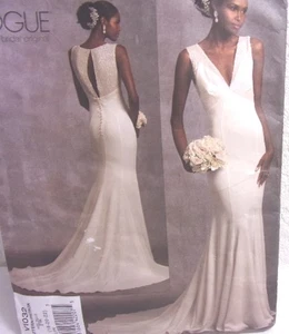 Vintage Vogue Brautkleid Muster # 1032, Braut Original Gr. 18-20-22 ungeschnitten FF - Bild 1 von 4