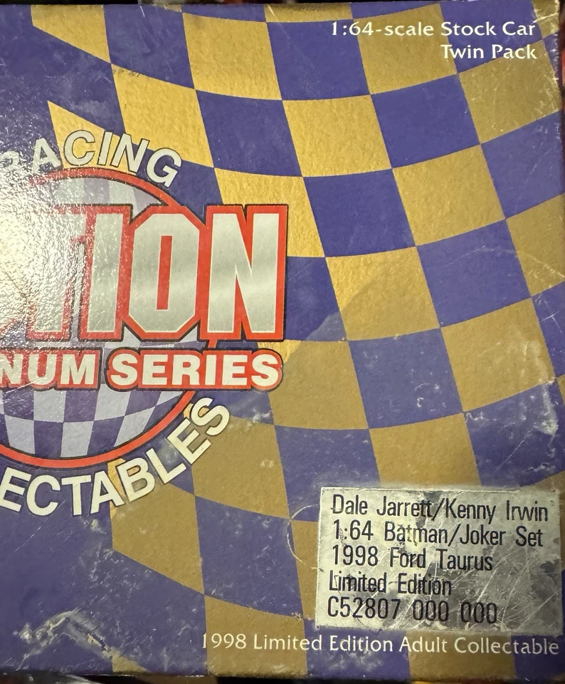 1998 Dale Jarrett/Kenny Irwin 1:64 Batman/Joker Stock Car Twin Pack Limited Ed. - Image 1 of 2