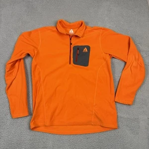 Eddie Bauer First Ascent 1/4 Zip Fleece Jacket Men's Sz Large Tall Orange - Picture 1 of 9
