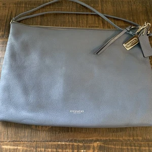 Coach Bleecker Tasche L1382-29461 hellblau Leder Schulter Crossbody Handtasche - Bild 1 von 12