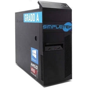 Lenovo M78 AMD A10 3.70GHZ RS232 32GB 2TB Windows 10 PC Sobremesa Fijo Tower - Imagen 1 de 5