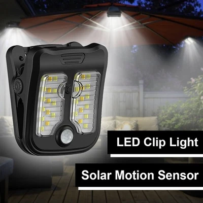 Solar Clip Led Light Wall Sensor Action Powered Motion Waterproof Power Lights - Image 1 of 4