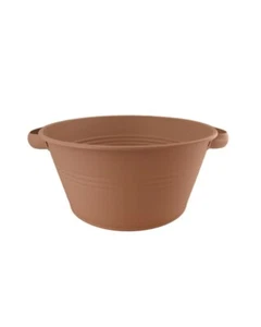 PORTAVASO CATINO IN LATTA - D.36 CM X H.15 CM - TERRACOTTA - Foto 1 di 1