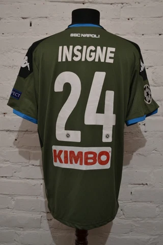 NAPOLI AWAY FOOTBALL SHIRT 2019/2020 SOCCER JERSEY #24 INSIGNE KAPPA MENS XL Cover