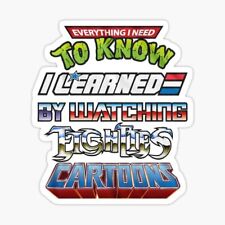 Eighties Cartoon slogan magnet - TMNT - He Man - GI Joe - Transformers