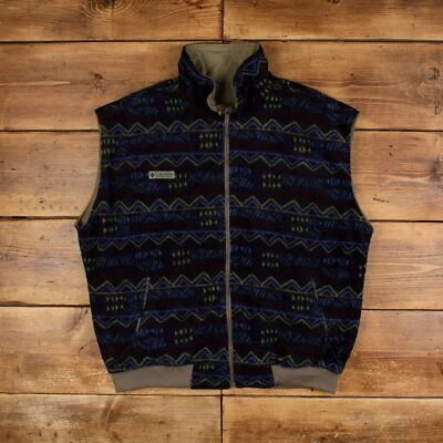 Vintage Columbia Outdoorweste 2XL Weste Fleece Geometrisch Bunt - Bild 1 von 4