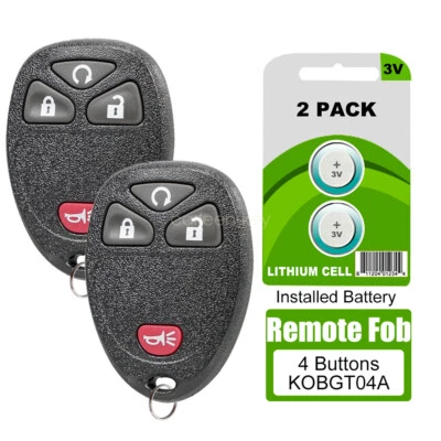 2x Para Chevrolet HHR 2006 2007 2008 2009 2010 2011 Mando a distancia sin llave Llavero de coche 4B Foto 1 de 4