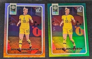 2023 Panini Donruss FIFA Women World Cup Sofia Jakobsson Green Parallels #5/5 + 