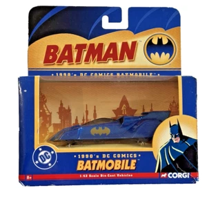 Batman DC Comics 1990's Batmobile Car 1:43 Die Cast Dark Knight BLUE Corgi NIB - Picture 1 of 7