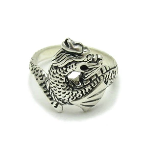 Sterling Silver Ring Dragon Stylish Genuine Solid 925 Perfect Quality Empress - Picture 1 of 4