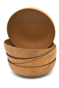 Vintage Bowls Ellingers Agatized Wood #60 5 Bowl Set Sheboygan  - Picture 1 of 2