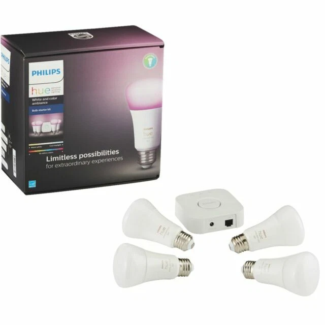 Philips Hue A19 LED Smart Bulb Starter Kit - 548545