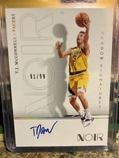 2021-22 Noir T.J. McConnell Shadow Signatures 91/99 On card Auto.