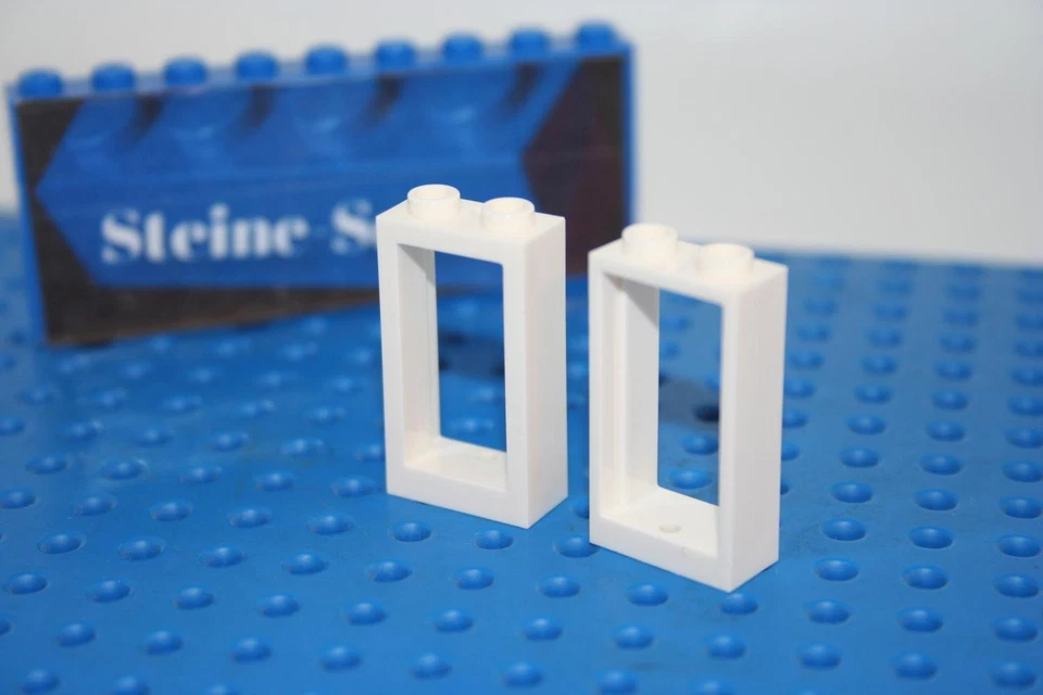 Lego (c) 2x Fenster 1x2x3 ohne Glas - weiß - 60593 - window white