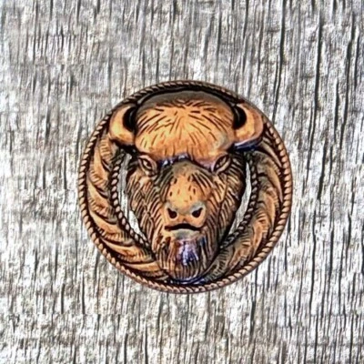 Buffalo Head Bison Concho CON232-A-ACPR - Image 1 of 2