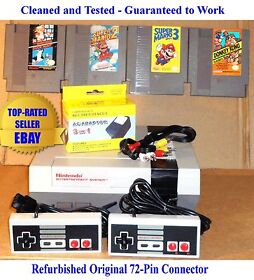 NINTENDO NES CONSOLE ORIGINAL SYSTEM GAMES SUPER MARIO 1 2 3 +YOU PICK  BUNDLE+