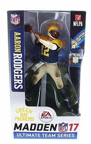 Aaron Rodgers Green Bay Packers NFL Madden 17 Figure NIB McFarlane Acme GB Pack Cover