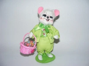 Annalee Puppe 6 Zoll Spring Boy Maus hält Korb mit Eiern - Bild 1 von 6