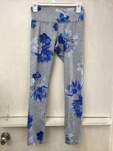 Old Navy Active Girl’s Gray Blue Floral Activewear Go-Dry Leggings Size XL (14) - Picture 1 of 3