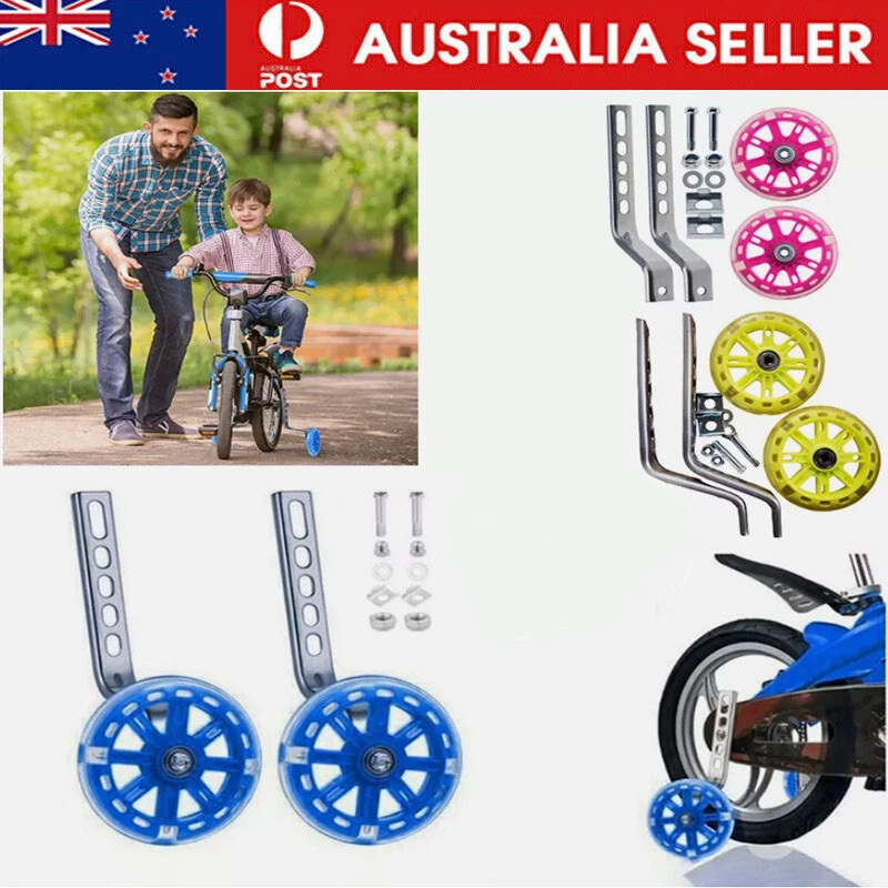 Universal Kids Bicycle LED Training Wheels Stabilisers For 12-20 Inch Bike Cycle - image 1 of 4