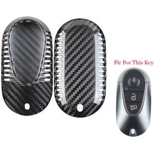 Fit MERCEDES-BENZ E S CLASS Hollow Carbon Fiber Hard Remote Key Fob Case Cover - Picture 1 of 12