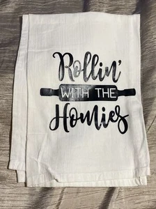 Rollin’ With The Homies- Funny  Kitchen Tea Towel - Picture 1 of 6