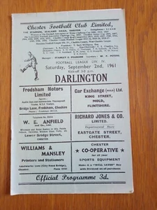 Chester v Darlington. 2nd September, 1961. League Division Four. - Picture 1 of 3